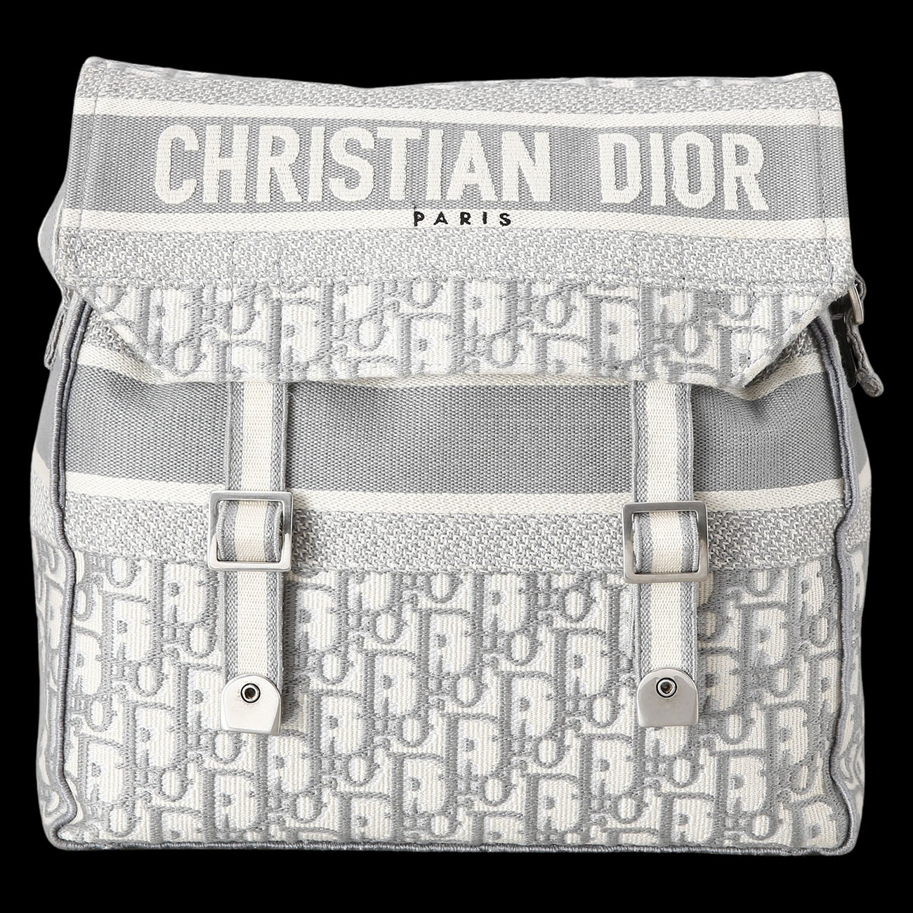 CHRISTIAN DIOR(USED)크리스찬디올 오블리크 디올캠프 메신저백 그레이